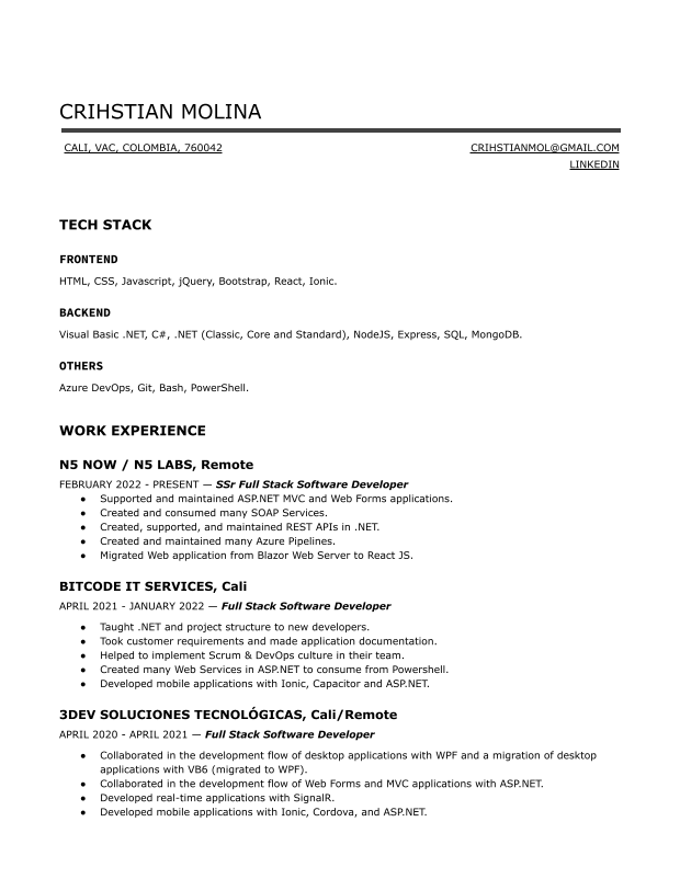 CV